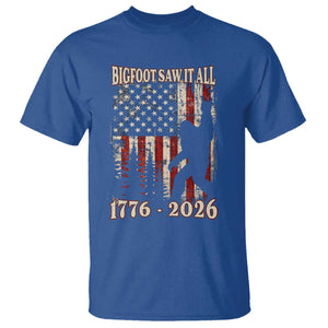 Bigfoot 250th Anniversary USA T Shirt Bigfoot Saw It All 1776 2026 4th of July
