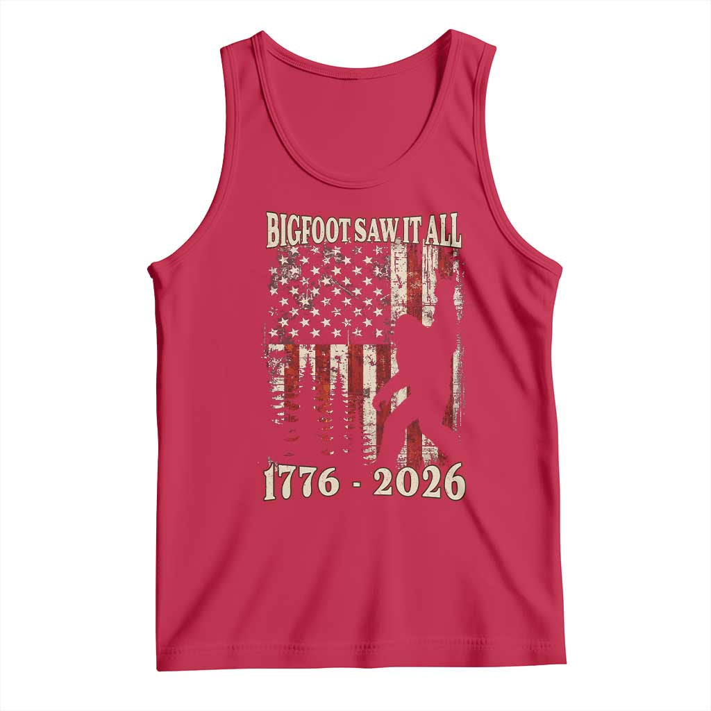 Bigfoot 250th Anniversary USA Tank Top Bigfoot Saw It All 1776 2026 4th of July