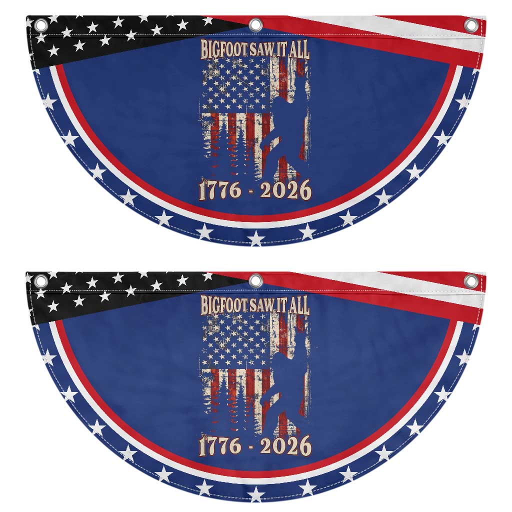Bigfoot 250th Anniversary USA Patriotic Fan Flag Bigfoot Saw It All 1776 2026 4th of July