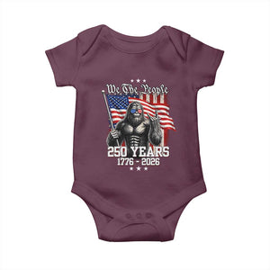 250th Anniversary USA Bigfoot Baby Onesie Sasquatch 250 Years Independence