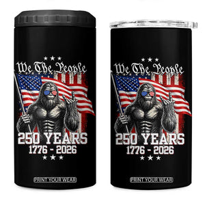 250th Anniversary USA Bigfoot 4 in 1 Can Cooler Tumbler Sasquatch 250 Years Independence