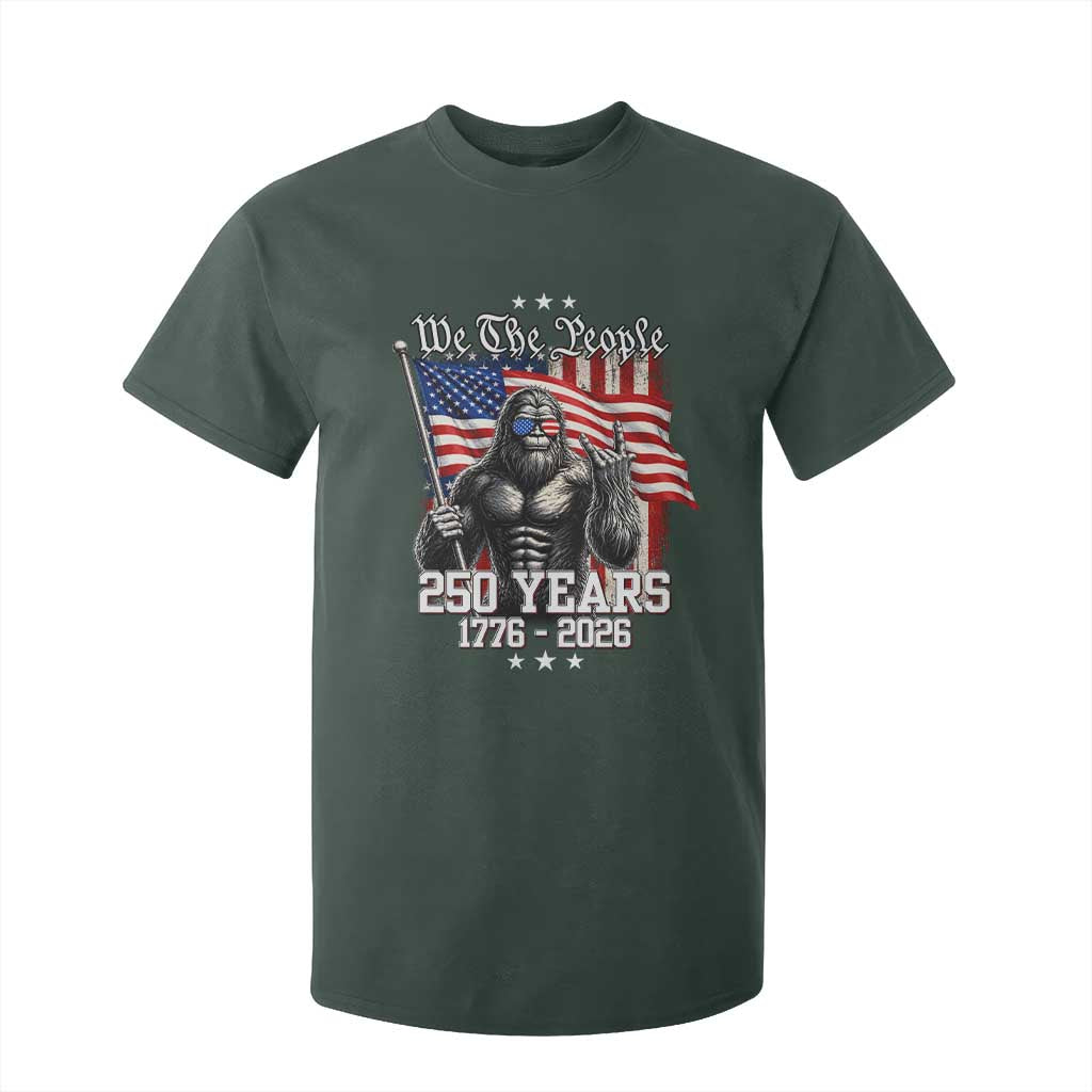 250th Anniversary USA Bigfoot T Shirt For Kid Sasquatch 250 Years Independence