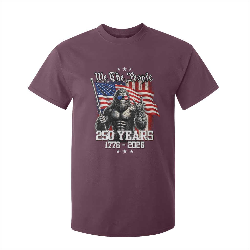 250th Anniversary USA Bigfoot T Shirt For Kid Sasquatch 250 Years Independence