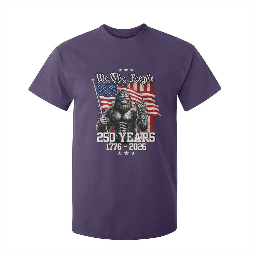 250th Anniversary USA Bigfoot T Shirt For Kid Sasquatch 250 Years Independence