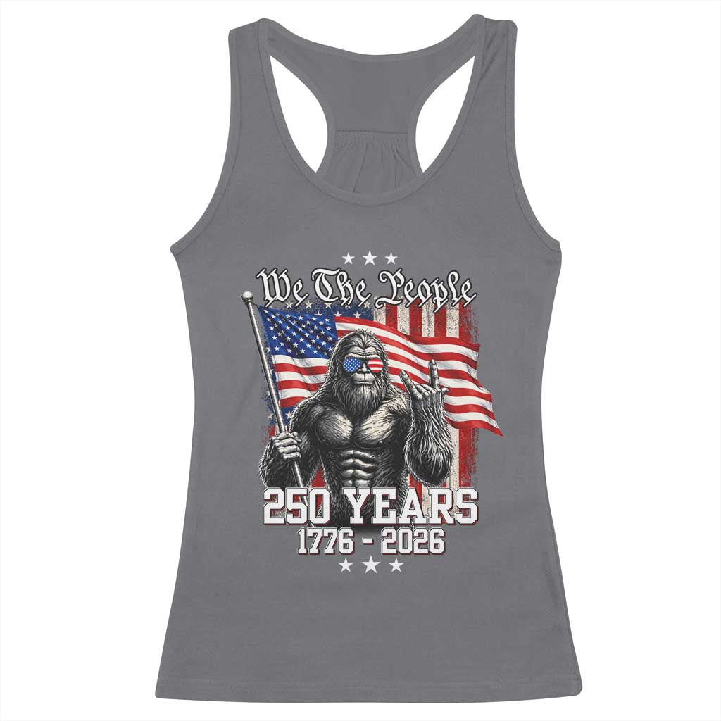 250th Anniversary USA Bigfoot Racerback Tank Top Sasquatch 250 Years Independence
