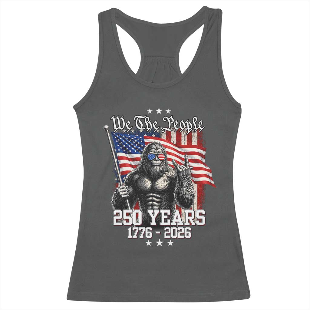 250th Anniversary USA Bigfoot Racerback Tank Top Sasquatch 250 Years Independence