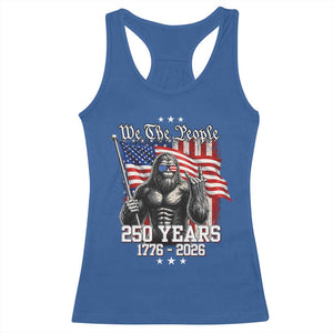 250th Anniversary USA Bigfoot Racerback Tank Top Sasquatch 250 Years Independence