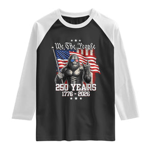 250th Anniversary USA Bigfoot Raglan Shirt Sasquatch 250 Years Independence