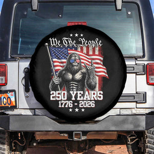 250th Anniversary USA Bigfoot Spare Tire Cover Sasquatch 250 Years Independence TS11 No hole Black Print Your Wear