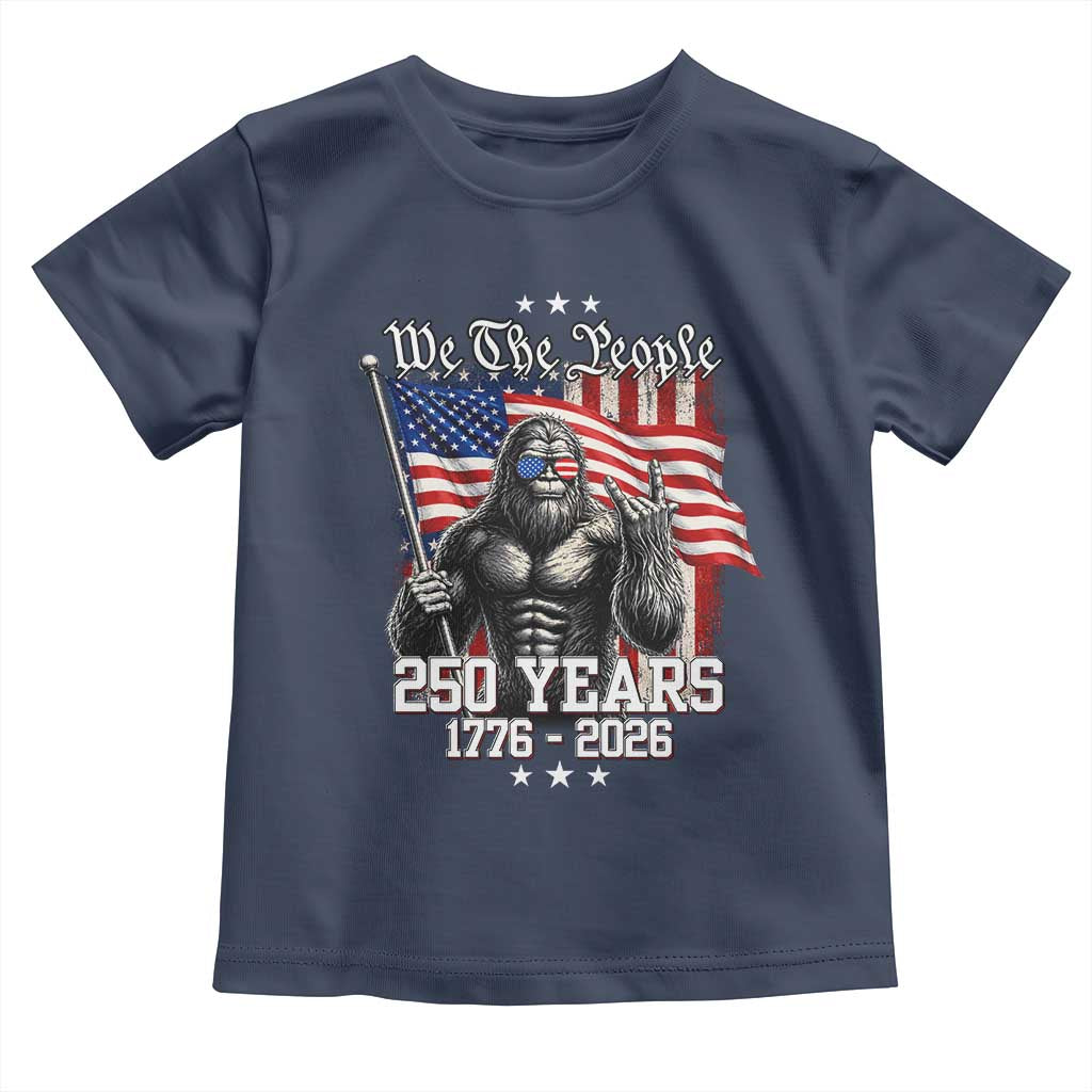 250th Anniversary USA Bigfoot Toddler T Shirt Sasquatch 250 Years Independence