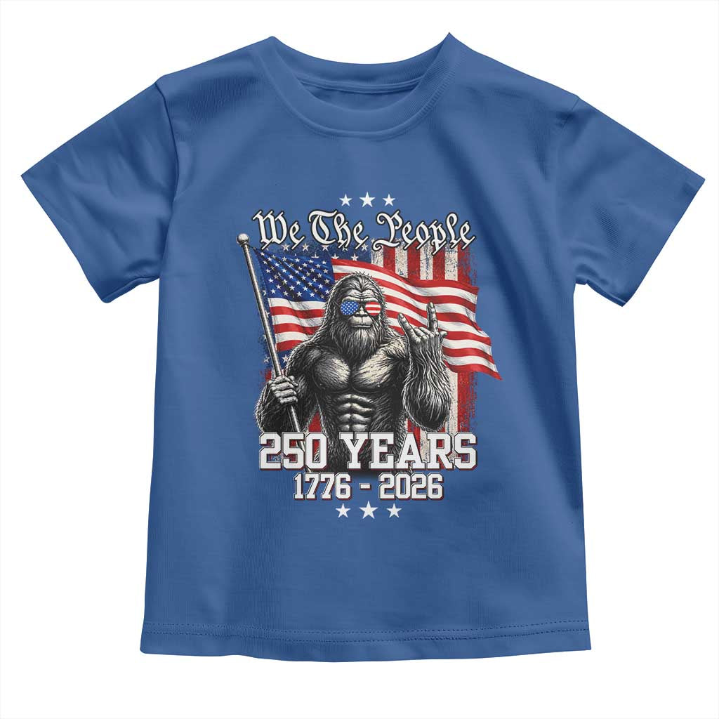 250th Anniversary USA Bigfoot Toddler T Shirt Sasquatch 250 Years Independence