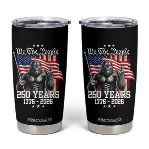 250th Anniversary USA Bigfoot Tumbler Cup Sasquatch 250 Years Independence