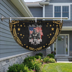 250th Anniversary USA Bigfoot Patriotic Fan Flag Sasquatch 250 Years Independence