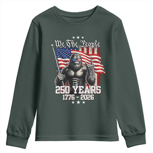250th Anniversary USA Bigfoot Youth Sweatshirt Sasquatch 250 Years Independence