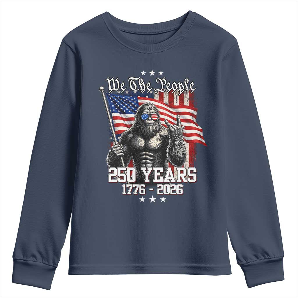 250th Anniversary USA Bigfoot Youth Sweatshirt Sasquatch 250 Years Independence