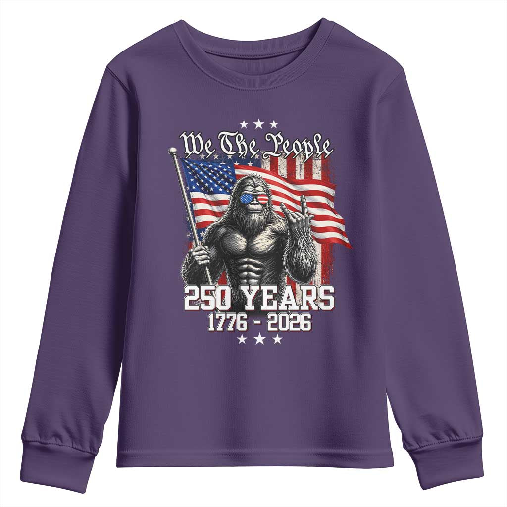 250th Anniversary USA Bigfoot Youth Sweatshirt Sasquatch 250 Years Independence
