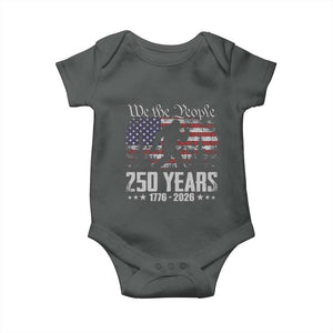 Bigfoot 250 Years American Flag Patriotic 1776 2026 Baby Onesie