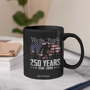 Bigfoot 250 Years American Flag Patriotic 1776 2026 Coffee Mug