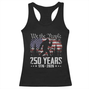Bigfoot 250 Years American Flag Patriotic 1776 2026 Racerback Tank Top
