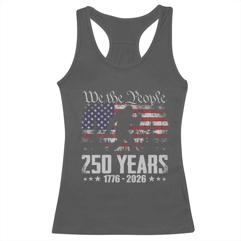 Bigfoot 250 Years American Flag Patriotic 1776 2026 Racerback Tank Top