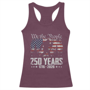 Bigfoot 250 Years American Flag Patriotic 1776 2026 Racerback Tank Top