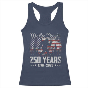 Bigfoot 250 Years American Flag Patriotic 1776 2026 Racerback Tank Top