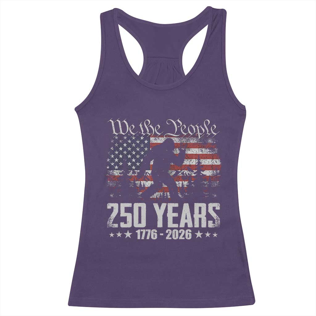 Bigfoot 250 Years American Flag Patriotic 1776 2026 Racerback Tank Top