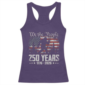 Bigfoot 250 Years American Flag Patriotic 1776 2026 Racerback Tank Top