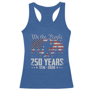 Bigfoot 250 Years American Flag Patriotic 1776 2026 Racerback Tank Top