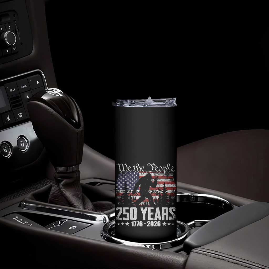 Bigfoot 250 Years American Flag Patriotic 1776 2026 Skinny Tumbler