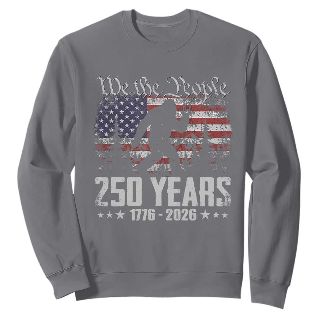 Bigfoot 250 Years American Flag Patriotic 1776 2026 Sweatshirt