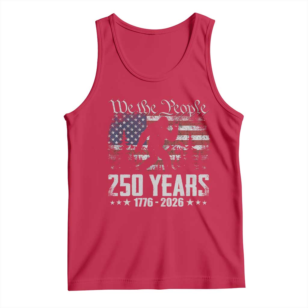 Bigfoot 250 Years American Flag Patriotic 1776 2026 Tank Top