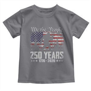 Bigfoot 250 Years American Flag Patriotic 1776 2026 Toddler T Shirt TS11 Charcoal Print Your Wear