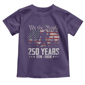 Bigfoot 250 Years American Flag Patriotic 1776 2026 Toddler T Shirt TS11 Purple Print Your Wear