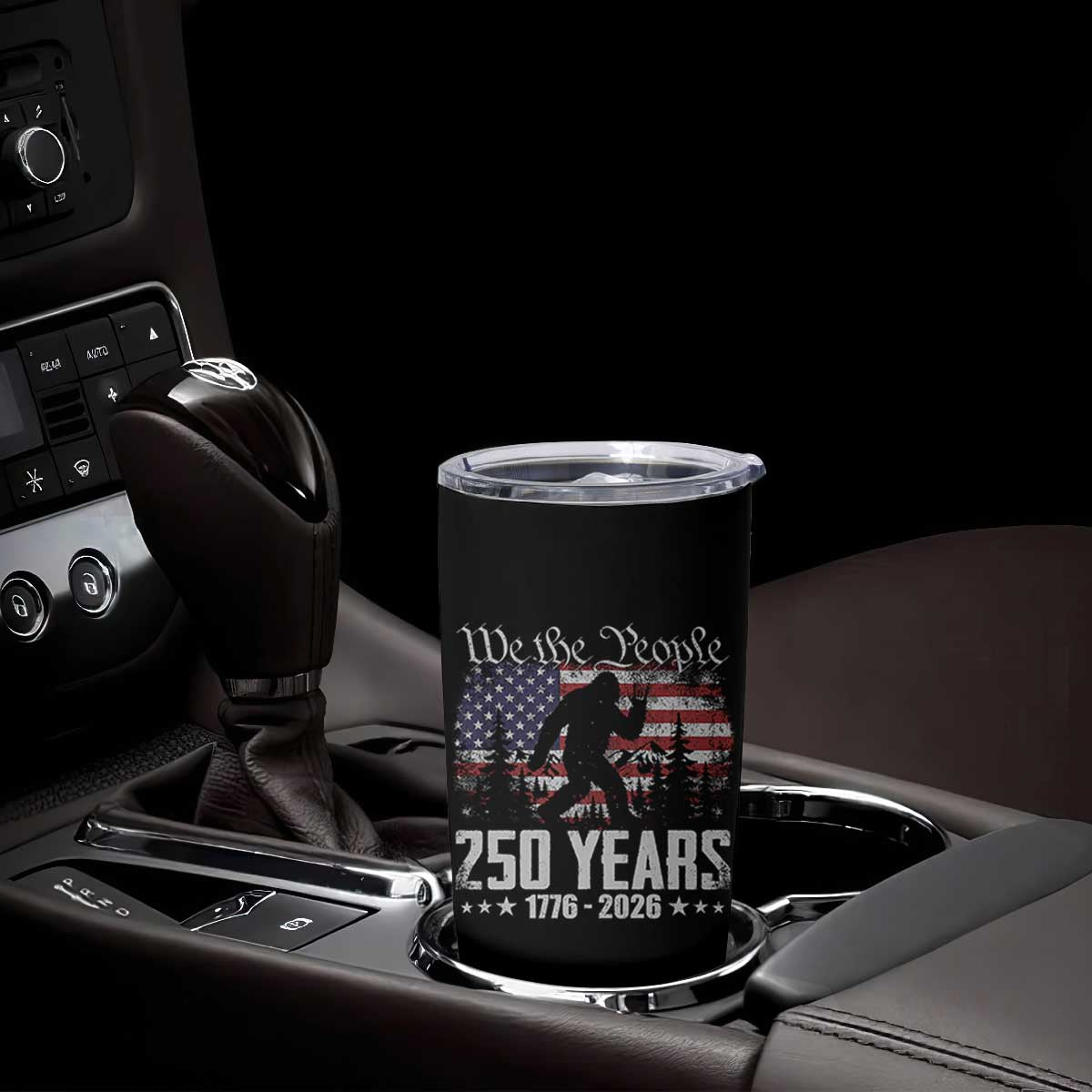 Bigfoot 250 Years American Flag Patriotic 1776 2026 Tumbler Cup