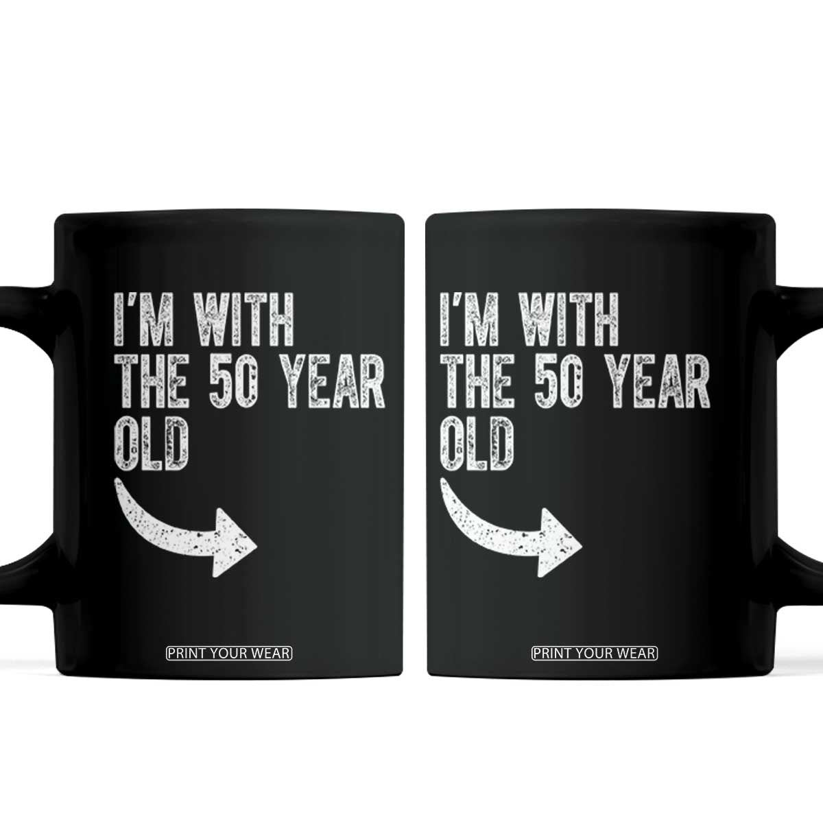 I'm With The 50 Year Old Matching Coffee Mug Turning 50 Funny 50th Birthday