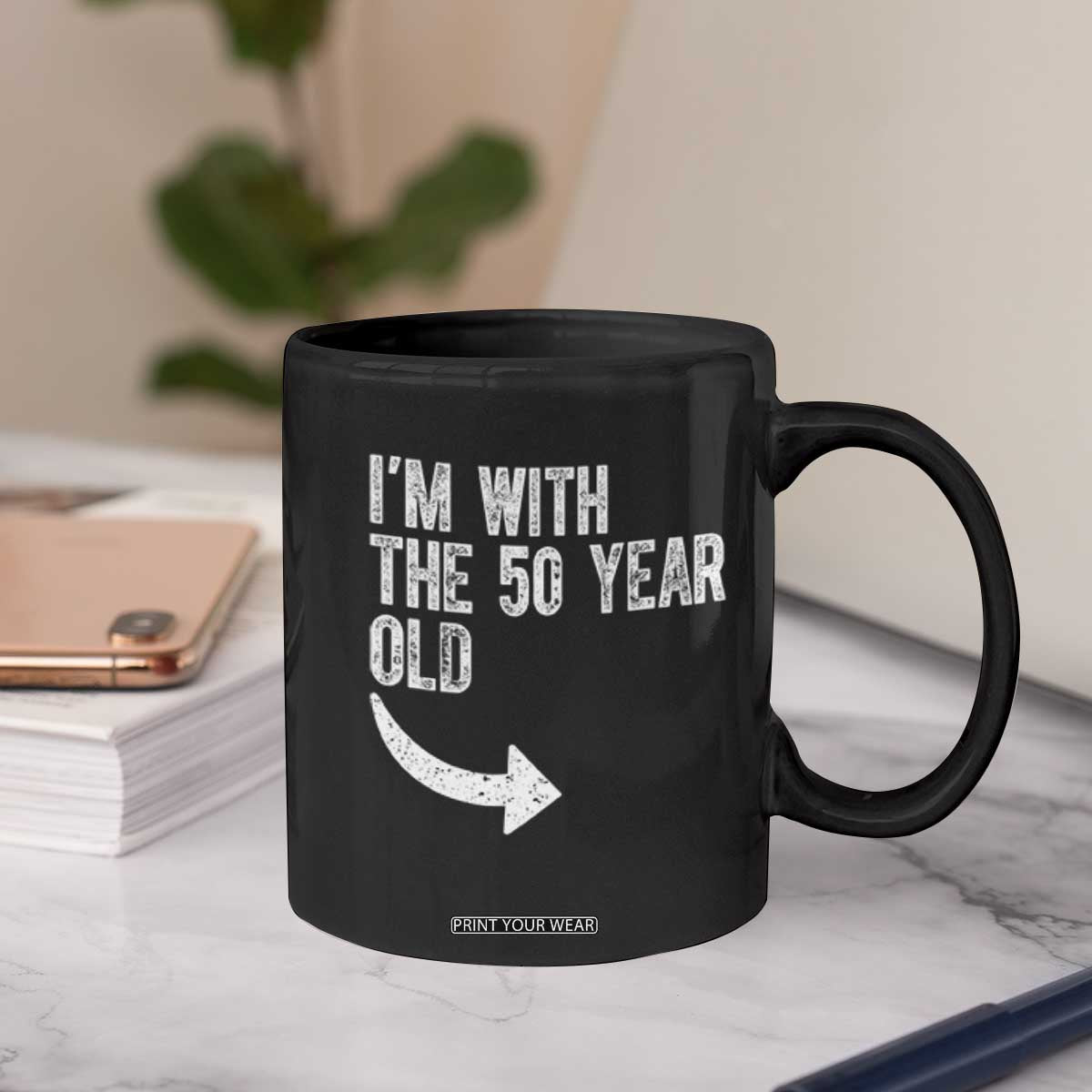 I'm With The 50 Year Old Matching Coffee Mug Turning 50 Funny 50th Birthday