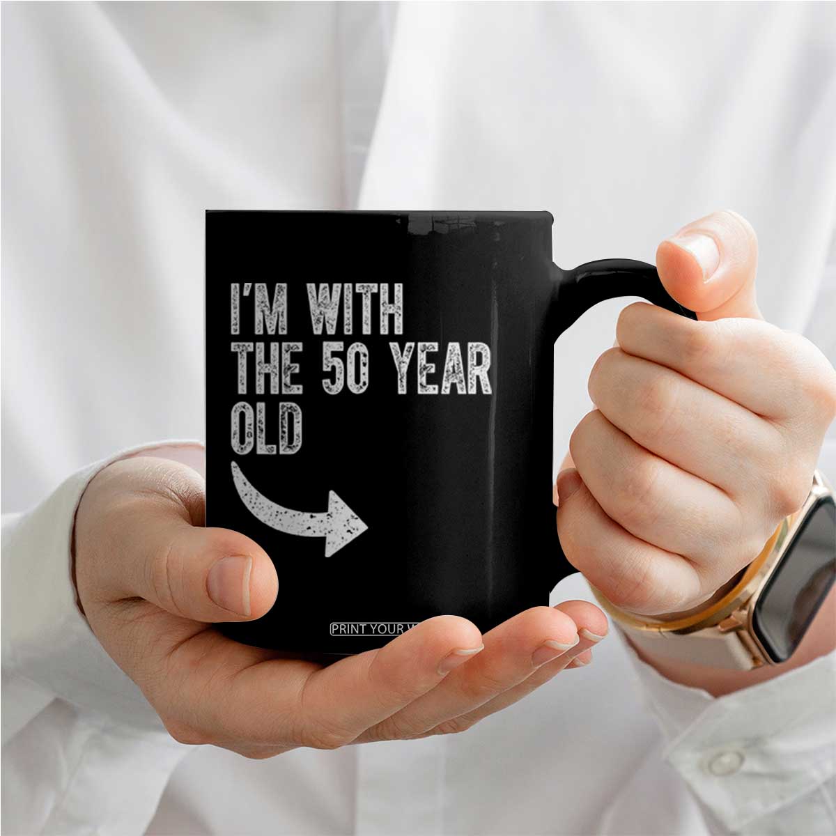 I'm With The 50 Year Old Matching Coffee Mug Turning 50 Funny 50th Birthday