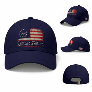80th Birthday 1946 Limited Edition Baseball Cap Gifts for 80 Years Old Vintage American Flag TS11 Baseball Cap Universal Fit Dark Blue Print Your Wear