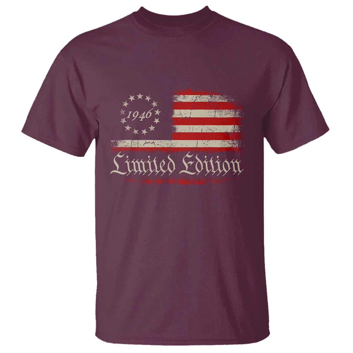 80th Birthday 1946 Limited Edition T Shirt Gifts for 80 Years Old Vintage American Flag