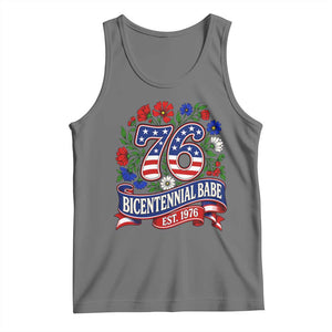 Bicentennial Babe 50th Birthday Tank Top Vintage 1976 Retro USA Floral