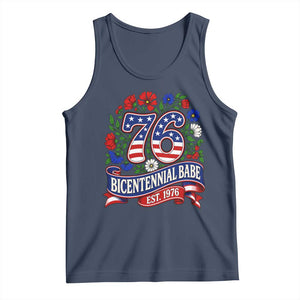 Bicentennial Babe 50th Birthday Tank Top Vintage 1976 Retro USA Floral