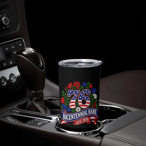 Bicentennial Babe 50th Birthday Tumbler Cup Vintage 1976 Retro USA Floral