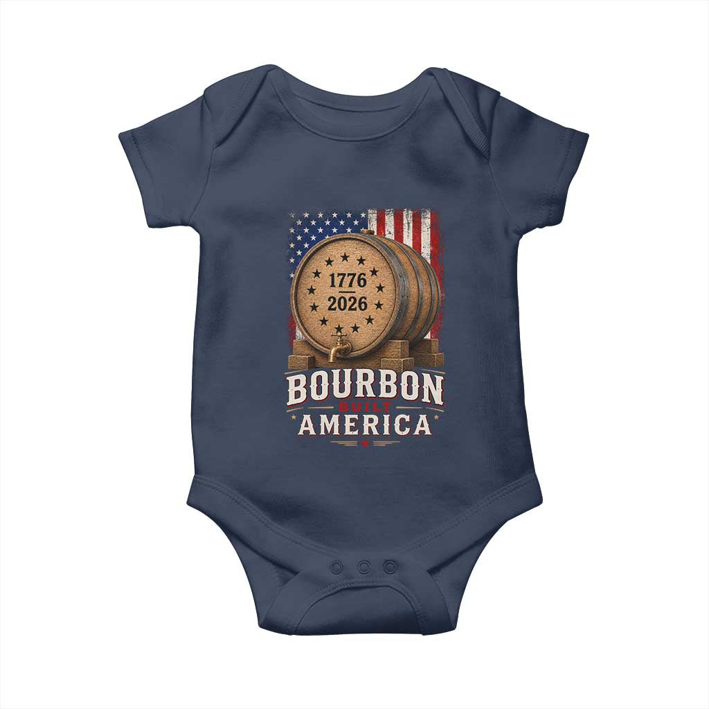 Bourbon Built America 250 Years Baby Onesie Patriotic Whiskey 250th Anniversary USA