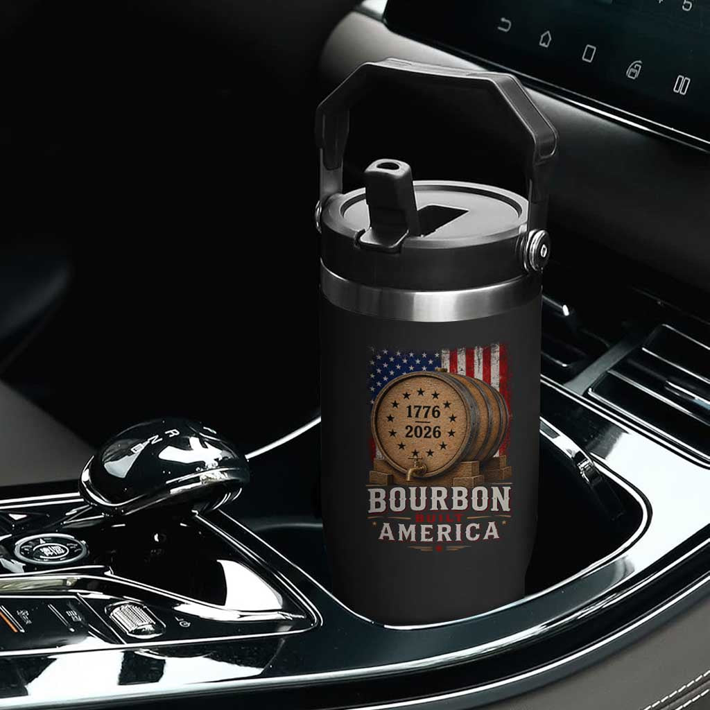 Bourbon Built America 250 Years Flip Straw Tumbler Patriotic Whiskey 250th Anniversary USA