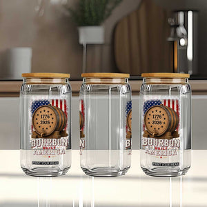 Bourbon Built America 250 Years Glass Can Patriotic Whiskey 250th Anniversary USA