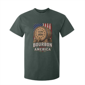 Bourbon Built America 250 Years T Shirt For Kid Patriotic Whiskey 250th Anniversary USA