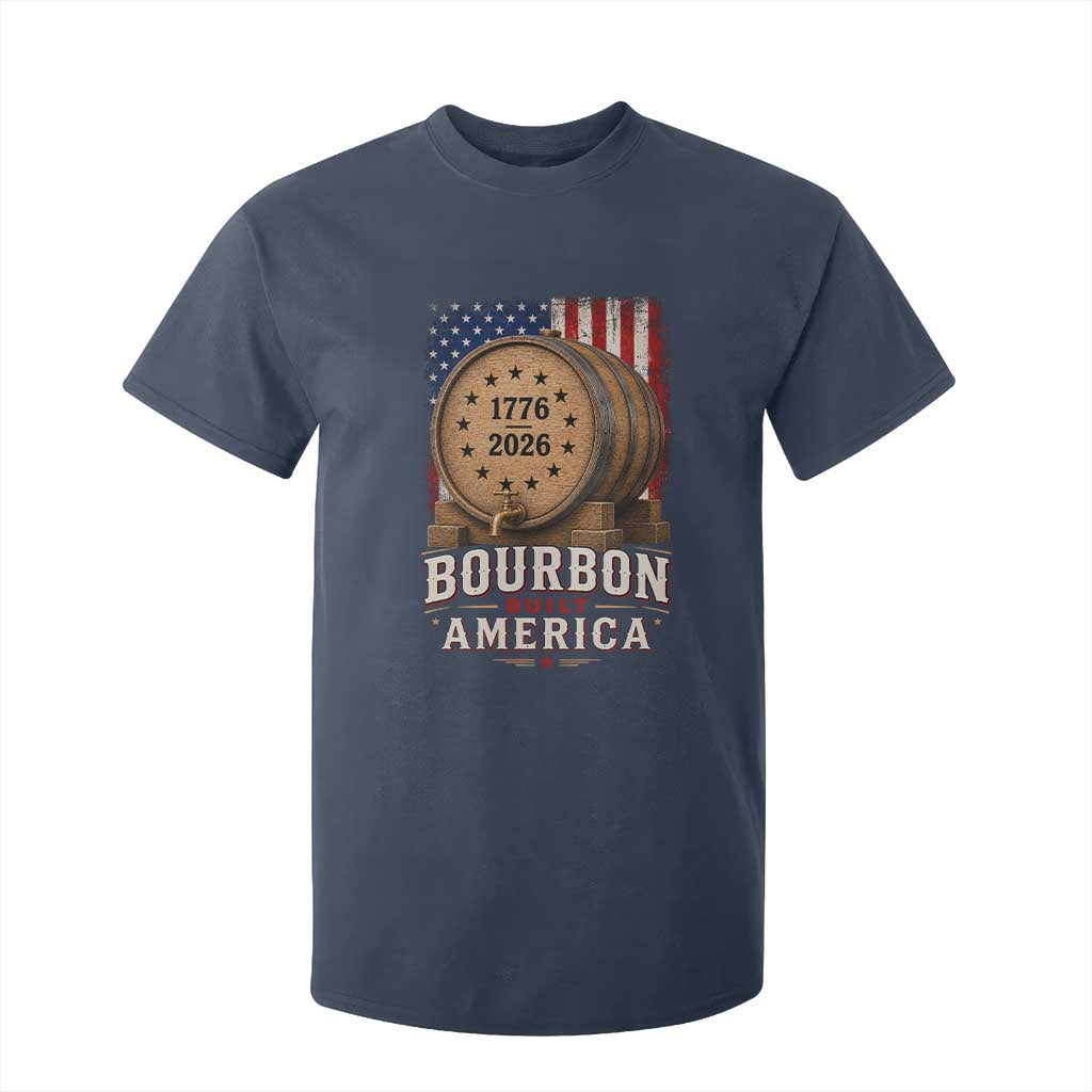 Bourbon Built America 250 Years T Shirt For Kid Patriotic Whiskey 250th Anniversary USA