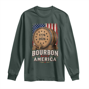 Bourbon Built America 250 Years Long Sleeve Shirt Patriotic Whiskey 250th Anniversary USA