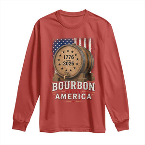 Bourbon Built America 250 Years Long Sleeve Shirt Patriotic Whiskey 250th Anniversary USA